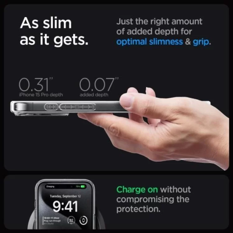 Чехол для мобильного телефона Spigen Apple iPhone 15 Pro Ultra Hybrid MagFit Carbon Fiber (ACS06717) обзор - фото 8