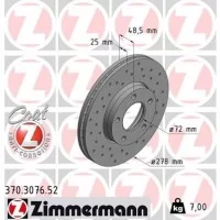 Тормозной диск ZIMMERMANN 370.3076.52