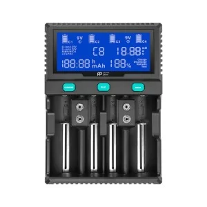 Зарядное устройство для аккумуляторов PowerPlant PP-A4 (Ni-MH,Cd,Li-ion,LiFePO4 / input AC 100V-240V DC 12V) (AA620173)