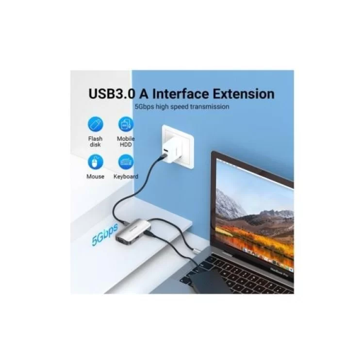 Концентратор Vention USB3.1 Type-C --> HDMI/VGA/USB 3.0/PD 100W Hub 4-in-1 (TOAHB) инструкция - картинка 6