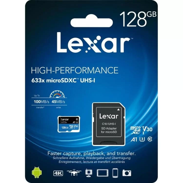 продаем Карта памяти Lexar 128GB microSDXC class 10 UHS-I 633x (LSDMI128BB633A) в Украине - фото 4