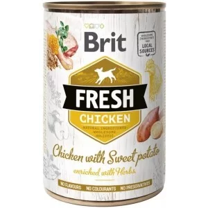 Консерви для собак Brit Fresh Chicken/Sweet Potato 400 г (з куркою та бататом) (8595602533893)