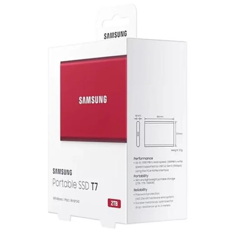 Накопитель SSD USB 3.2 2TB T7 Samsung (MU-PC2T0R/WW) - фото 9