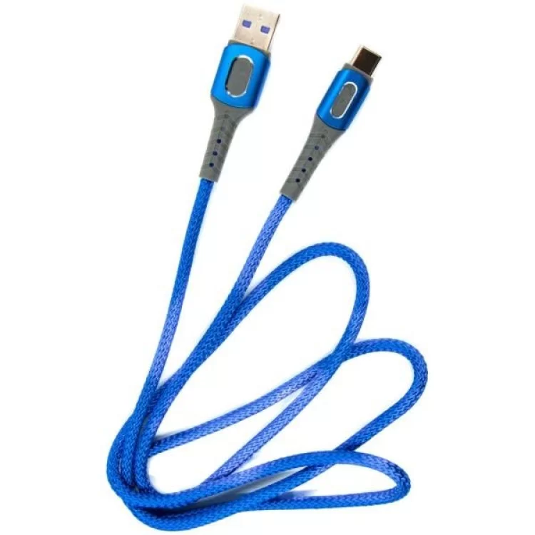Дата кабель USB 2.0 AM to Type-C 1.0m blue Dengos (NTK-TC-LP-BLUE) ціна 357грн - фотографія 2