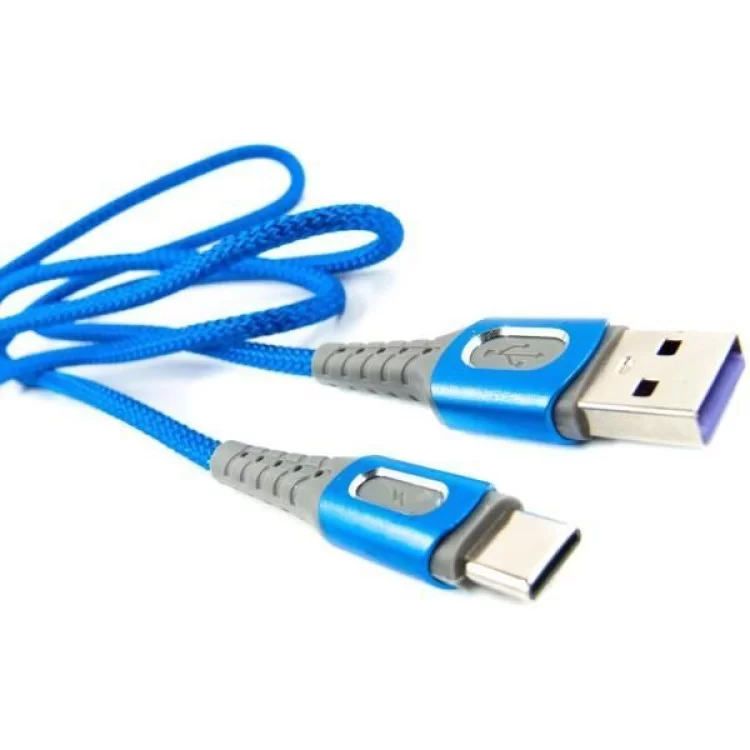 в продажу Дата кабель USB 2.0 AM to Type-C 1.0m blue Dengos (NTK-TC-LP-BLUE) - фото 3