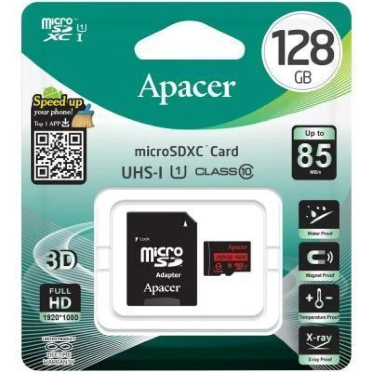 в продаже Карта памяти Apacer 128GB microSDXC Class10 UHS-I (AP128GMCSX10U5-R) - фото 3