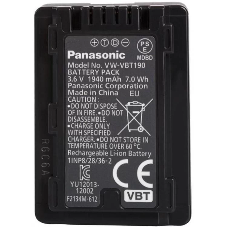 продаємо Акумулятор до фото/відео Panasonic VW-VBT190E-K в Україні - фото 4