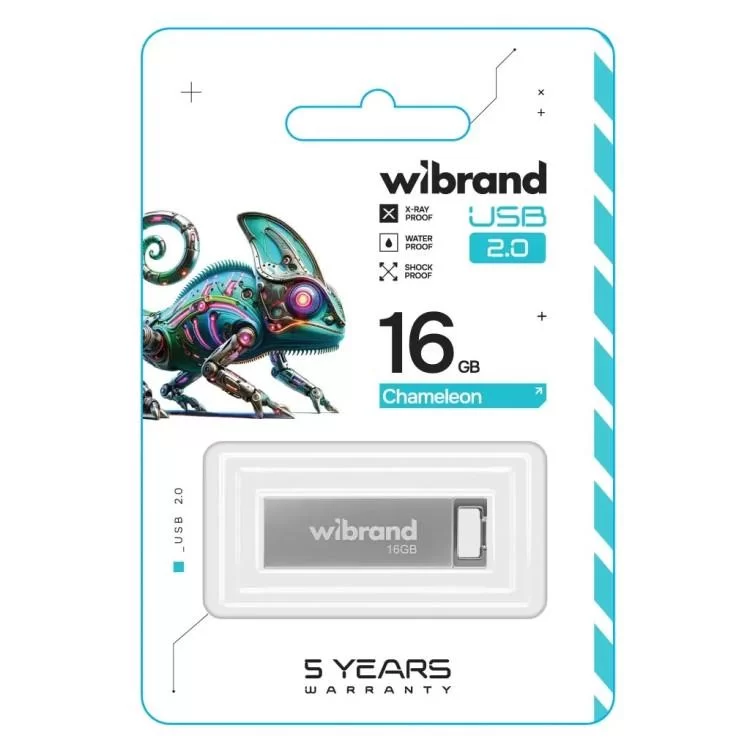 USB флеш накопитель Wibrand 16GB Chameleon Silver USB 2.0 (WI2.0/CH16U6S) цена 212грн - фотография 2