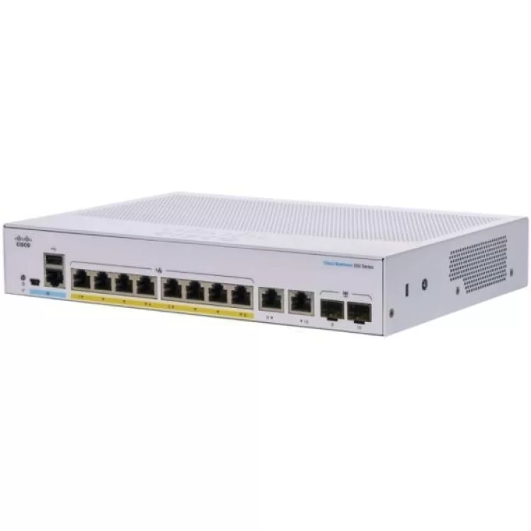 Комутатор мережевий Cisco CBS250-8P-E-2G-EU ціна 22 597грн - фотографія 2