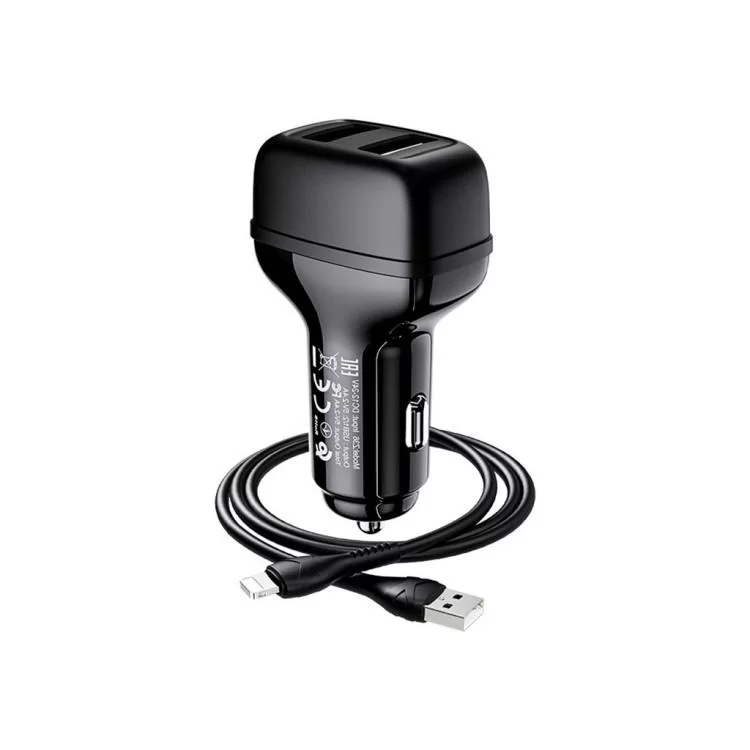 Зарядний пристрій HOCO Z36 charger set(iP) 2xUSB Black (6931474727732)