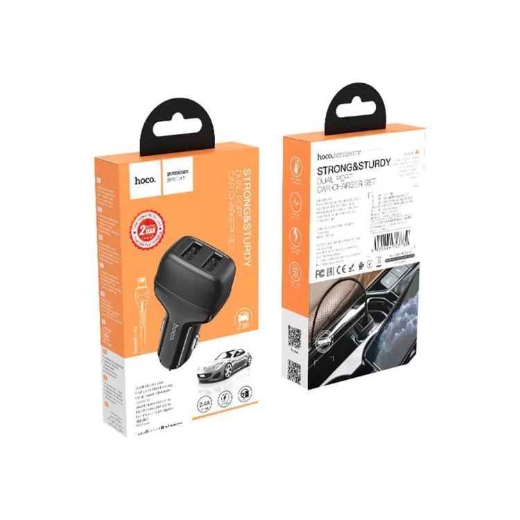 Зарядний пристрій HOCO Z36 charger set(iP) 2xUSB Black (6931474727732) інструкція - картинка 6