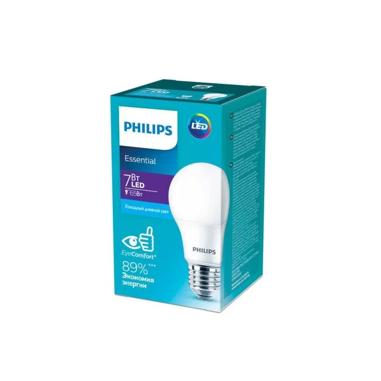 Лампочка Philips ESS LEDBulb 7W 720lm E27 865 1CT/12 RCA (929002299187) цена 60грн - фотография 2