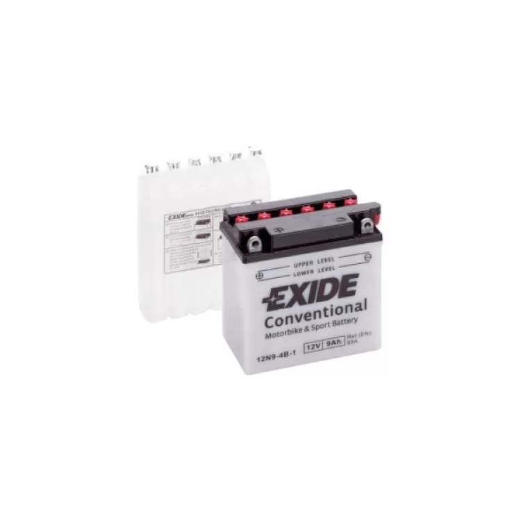 Акумулятор автомобільний EXIDE CONVENTIONAL 9Ah (+/-) (120EN) (12N9-4B-1) ціна 1 655грн - фотографія 2