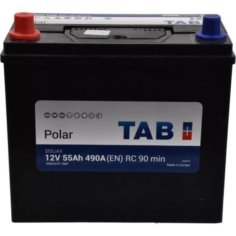 Аккумулятор автомобильный TAB 55 Ah/12V Polar S Japan (246 755)