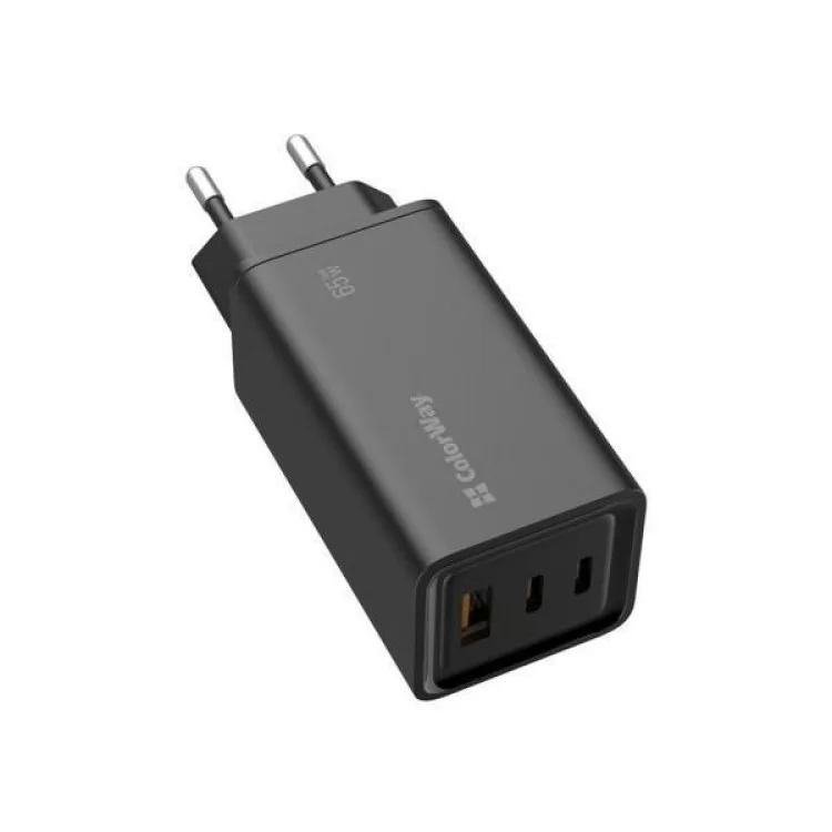 Зарядное устройство ColorWay GaN3 Pro Power Delivery (USB-A + 2 USB TYPE-C) (65W) (CW-CHS039PD-BK) отзывы - изображение 5