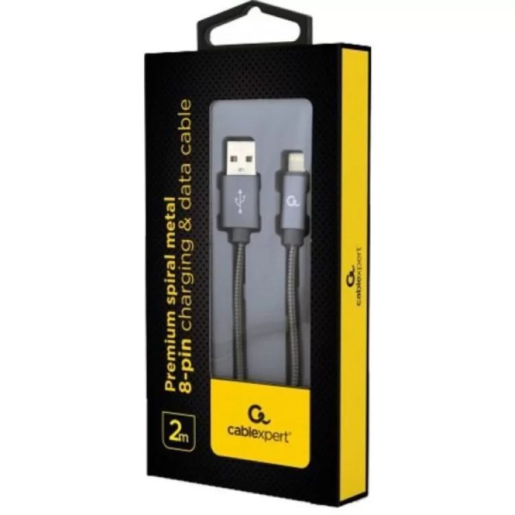 Дата кабель USB 2.0 AM to Lightning 2.0m Cablexpert (CC-USB2S-AMLM-2M-BG) цена 312грн - фотография 2