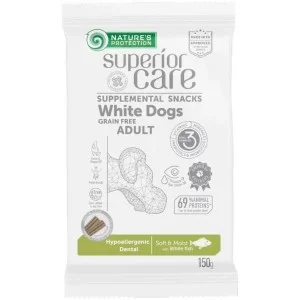 Лакомство для собак Nature's Protection Superior Care White Dogs Hypoallergenic & Dental Care 150 г (KIKNPSC47202)