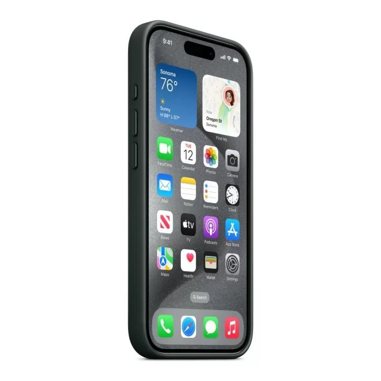 Чехол для мобильного телефона Apple iPhone 15 Pro FineWoven Case with MagSafe Evergreen (MT4U3ZM/A) инструкция - картинка 6
