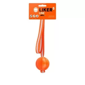 Іграшка для собак Liker Line М'ячик зі стрічкою 5 см (6286)