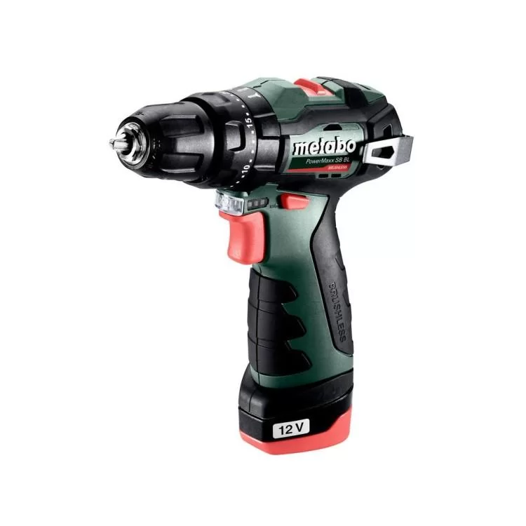 Шуруповерт Metabo PowerMaxx SB BL 12В, 2х2Ah, 20·38Нм, 0-400·0-1500об/мин (601784500)