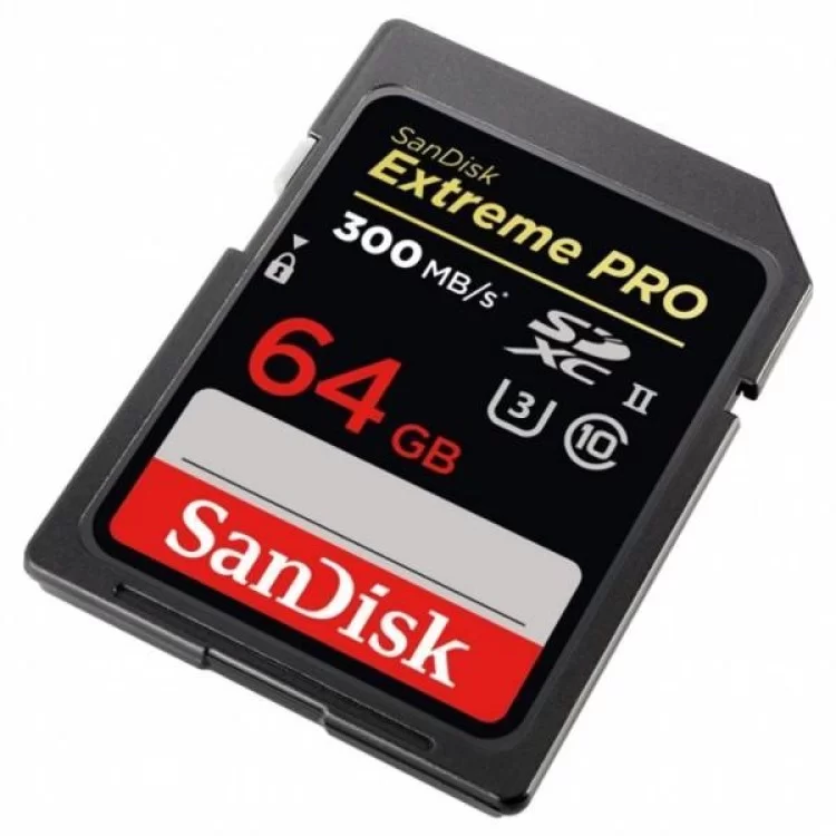 Карта пам'яті SanDisk 64GB SDXC Extreme Pro UHS-II (SDSDXDK-064G-GN4IN) ціна 7 429грн - фотографія 2