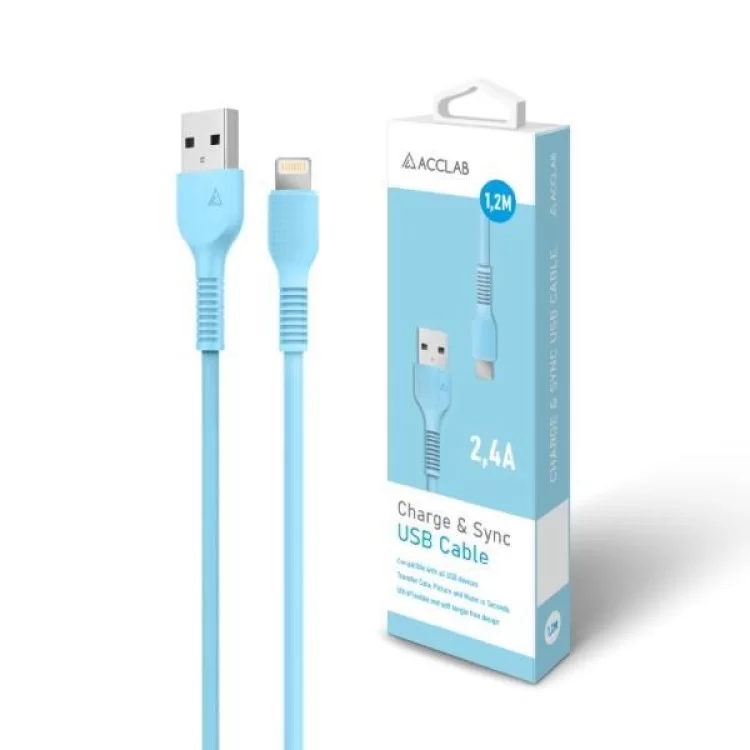 Дата кабель USB 2.0 AM to Lightning 1.2m AL-CBCOLOR-L1BL Blue ACCLAB (1283126518188) інструкція - картинка 6