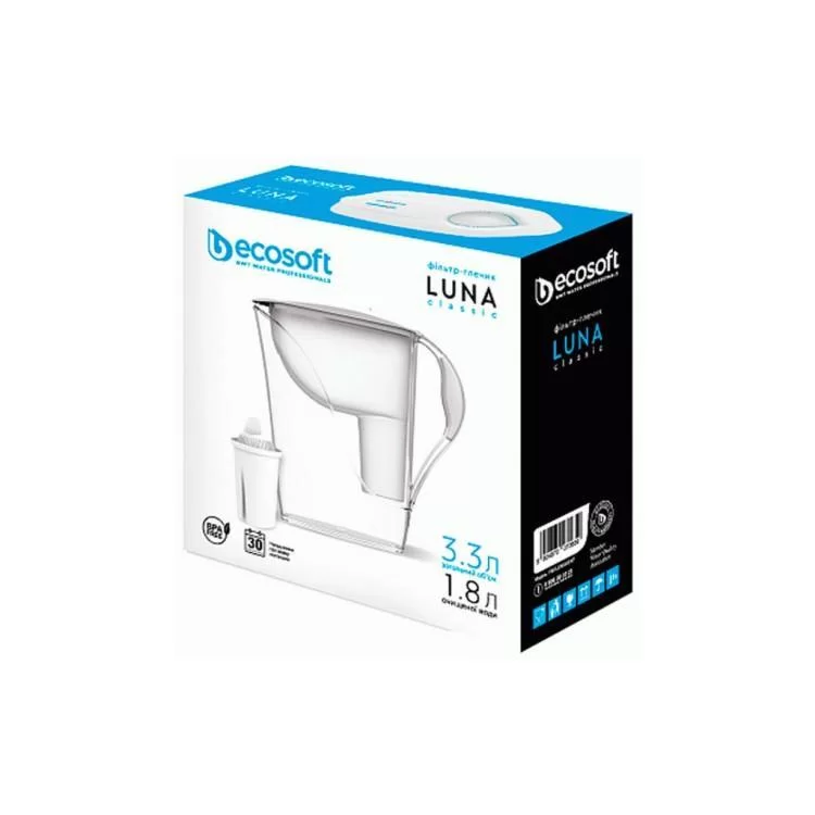 Система фільтрації води Ecosoft Фільтр-глечик Luna Classic білий 3,3 л. (5904870070659) відгуки - зображення 5