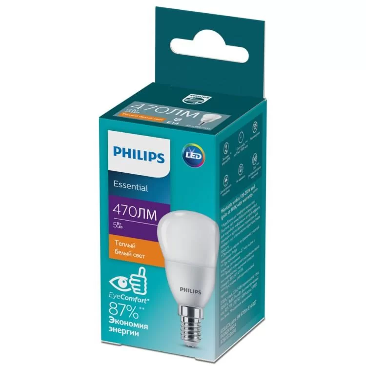 Лампочка Philips ESSLEDLustre 5W 470lm E14 827 P45NDFRRCA (929002969607) ціна 105грн - фотографія 2