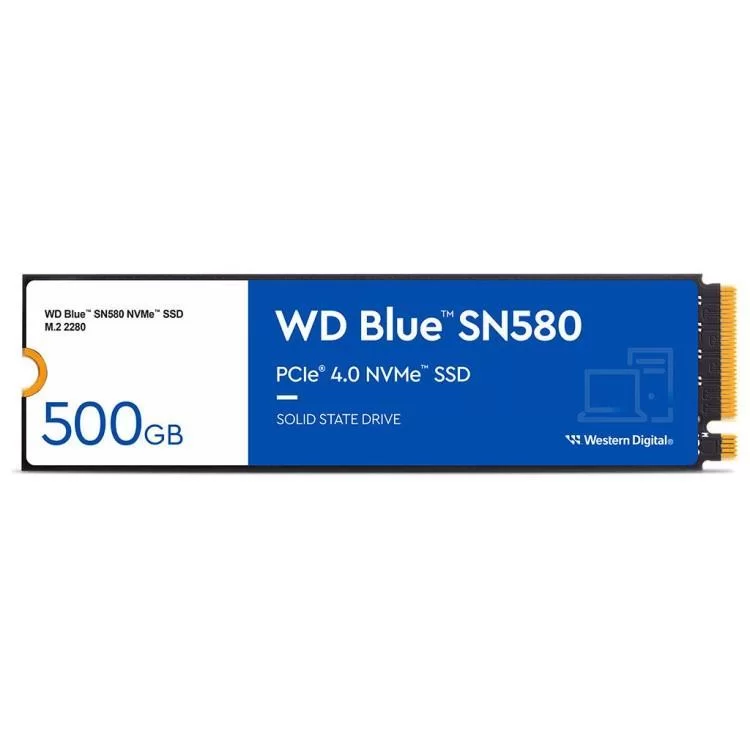 Накопичувач SSD M.2 2280 500GB SN580 Blue WD (WDS500G3B0E) ціна 3 806грн - фотографія 2