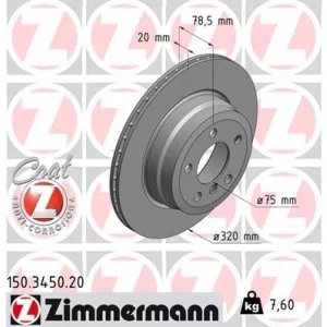 Гальмівний диск ZIMMERMANN 150.3450.20