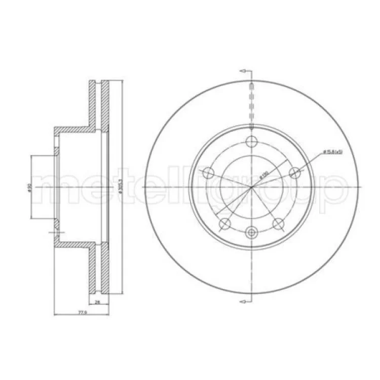 Тормозной диск METELLI 23-0532C