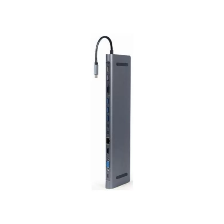 Концентратор Cablexpert USB-C 9-in-1 (Hub/HDMI/VGA/PD/card-reader/lan/audio) (A-CM-COMBO9-01) цена 3 139грн - фотография 2