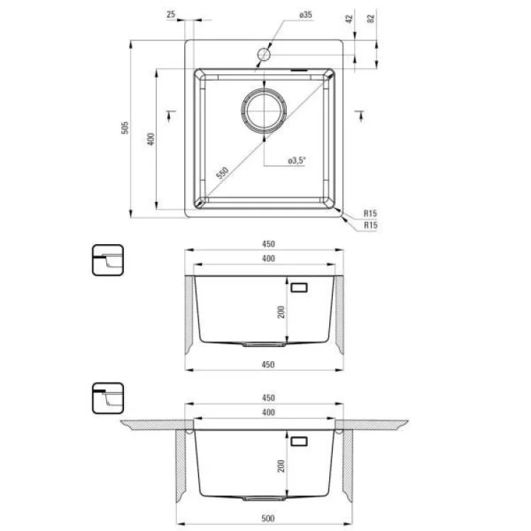 продаємо Мийка кухонна Deante Olfato (ZPO 010A) в Україні - фото 4