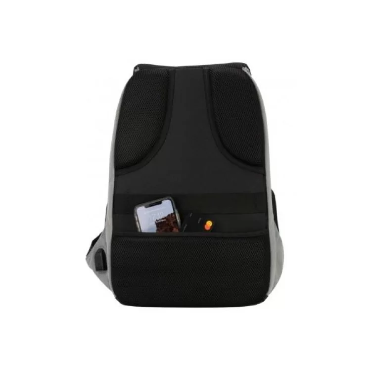 Рюкзак школьный Optima 18.5" USB Anti-Theft унисекс 0.7 кг 16-25 л Серый (O96917-03) цена 1 211грн - фотография 2