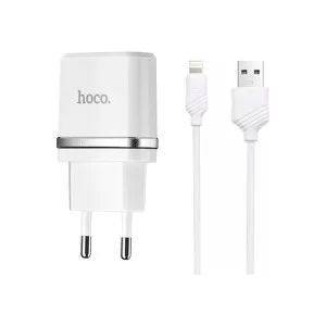 Зарядное устройство HOCO C11 charger set (iP cable) White (6957531047735)