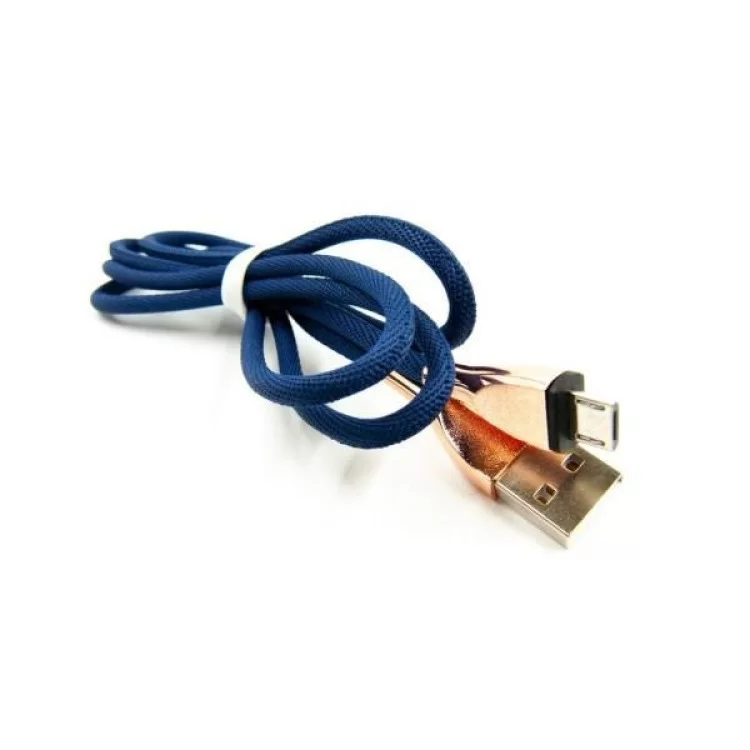 Дата кабель USB 2.0 AM to Micro 5P 1.5m blue Dengos (NTK-M-DL-SET-BLUE) ціна 360грн - фотографія 2