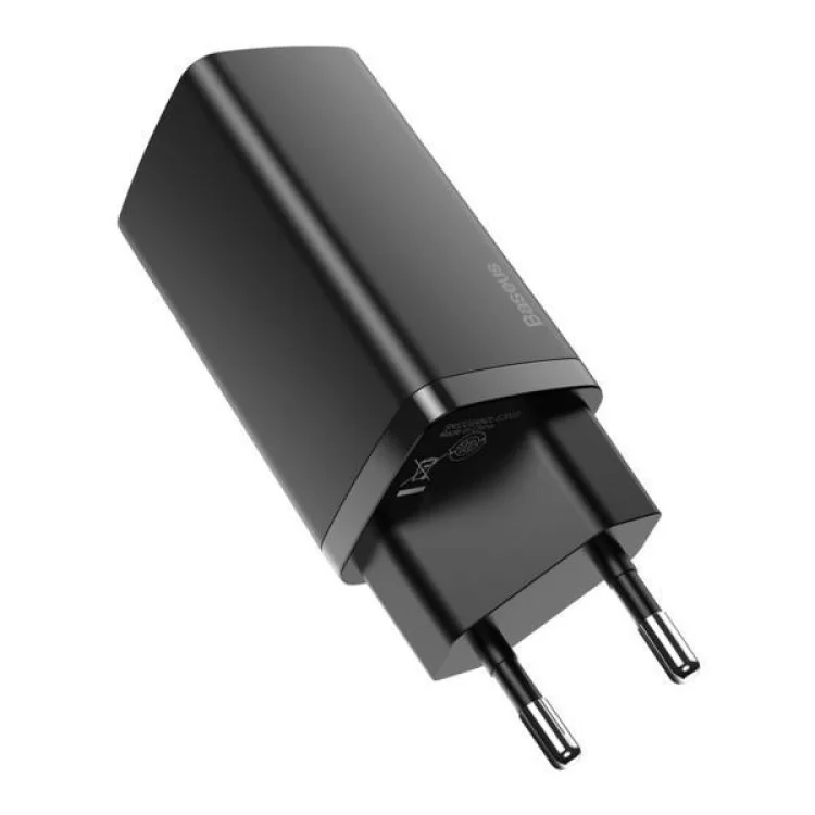 в продаже Зарядное устройство Baseus 2xUSB 65W GaN (USB-C+USB-A) black (CCGAN2L-B01) - фото 3