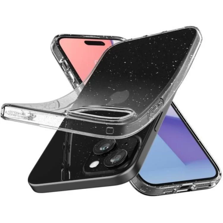 Чохол до мобільного телефона Spigen Apple iPhone 15 Plus Liquid Crystal Glitter Crystal Quartz (ACS06648) - фото 11