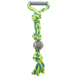 Игрушка для собак Trixie Канат плетеный с ручкой и мячом 50 см. d:6 см. (4011905032801)