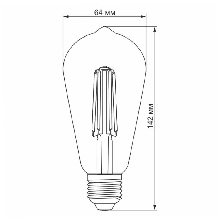 в продаже Лампочка Videx Filament ST64FD 6W E27 4100K 220V (VL-ST64FD-06274) - фото 3