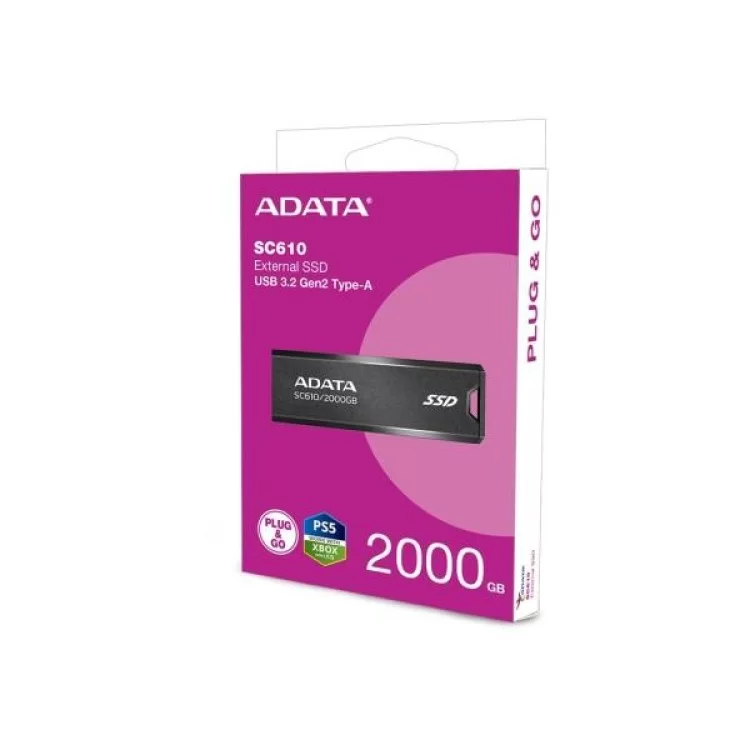 Накопичувач SSD USB 3.2 2TB SD610 ADATA (SC610-2000G-CBK/RD) - фото 11