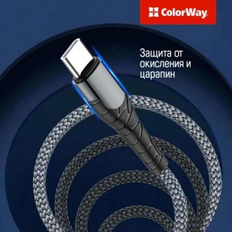 Дата кабель USB-C to Lightning 2.0m ColorWay (CW-CBPDCL036-GR) характеристики - фотографія 7