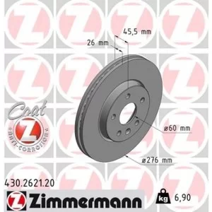 Тормозной диск ZIMMERMANN 430.2621.20
