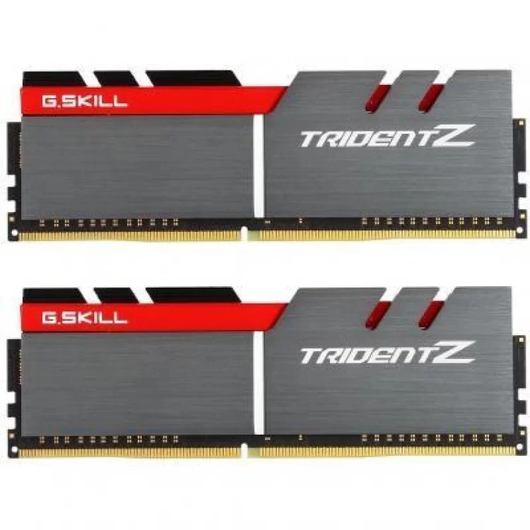 Модуль пам'яті для комп'ютера DDR4 16GB (2x8GB) 3200 MHz Trident Z Silver H/ Red G.Skill (F4-3200C16D-16GTZB)