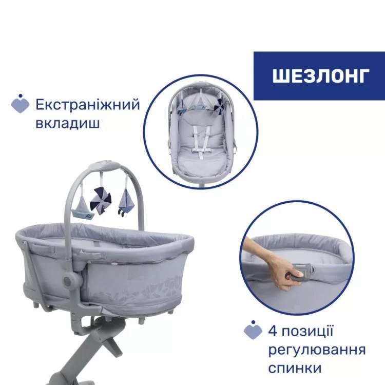Кроватка Chicco Колыбель для новорожденного 5 в 1 Baby Hug Pro, серый (87076.40) отзывы - изображение 5