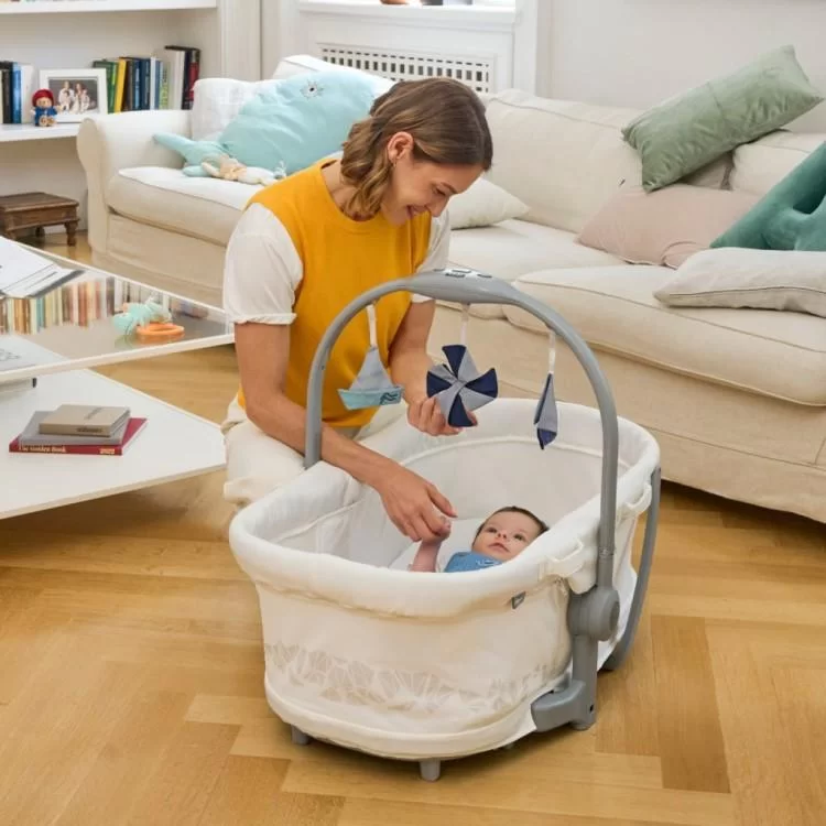 Кроватка Chicco Колыбель для новорожденного 5 в 1 Baby Hug Pro, серый (87076.40) обзор - фото 8