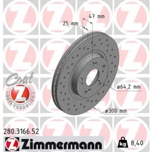 Гальмівний диск ZIMMERMANN 280.3166.52