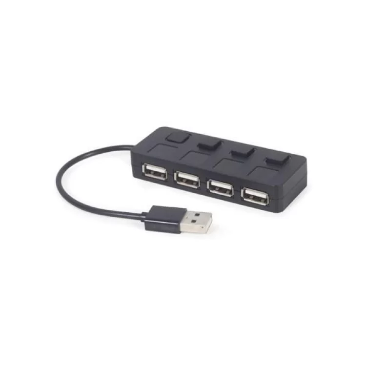 Концентратор Gembird USB 2.0 4 ports switch black (UHB-U2P4-05) ціна 398грн - фотографія 2