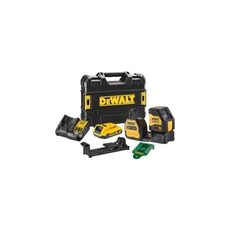 Лазерний нівелір DeWALT 10.8/12/18В XR Li-Ion, зелений промінь, 2Ah, кейс TSTAK (DCE088D1G18) відгуки - зображення 5