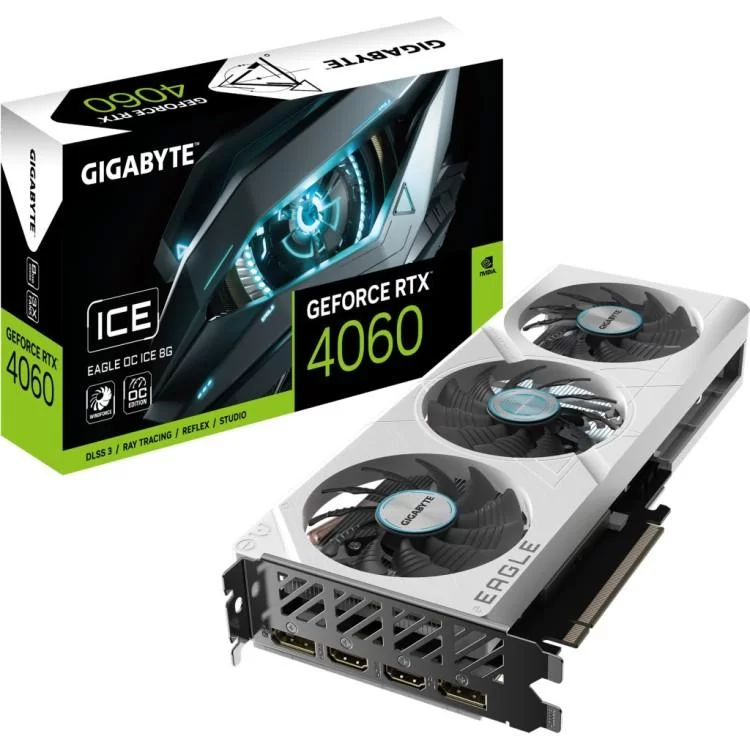 Видеокарта GIGABYTE GeForce RTX4060 8Gb EAGLE OC ICE (GV-N4060EAGLEOC ICE-8GD) - фото 9